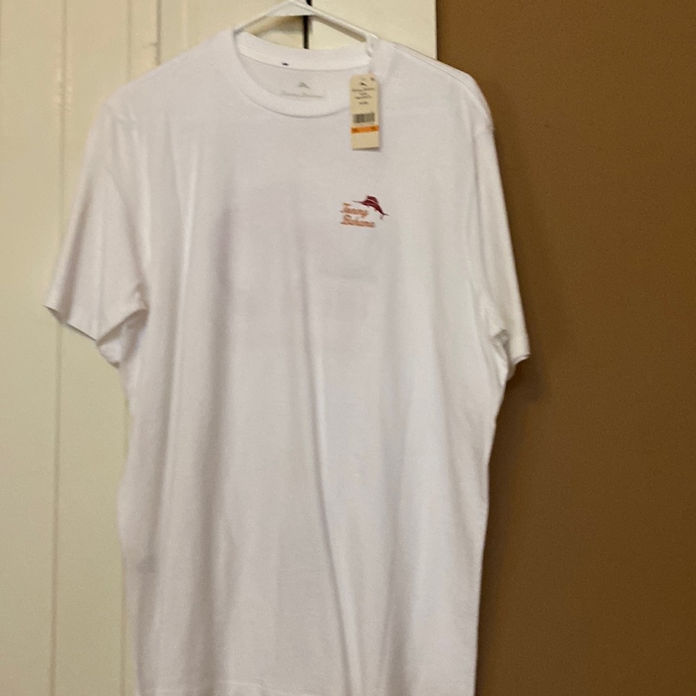 Men’s white Tommy Bahama Surfing the Net t-shirt, size S